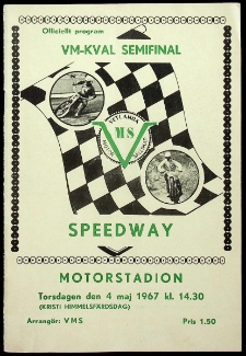 1967 maj 4, Vetlanda : Półfinał Kontynentalny Indywidualnych Mistrzostw Świata na żużlu