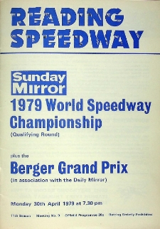 1979 kwiecień 30, Reading : Brytyjska Runda Kwalifikacyjna Indywidualnych Mistrzostw Świata na żużlu, Berger Grand Prix