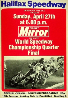 1980 kwiecień 27, Halifax : Ćwierćfinał Brytyjski Indywidualnych Mistrzostw Świata na żużlu