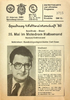1980 maj 25, Halbemond, Norden : Półfinał Kontynentalny Indywidualnych Mistrzostw Świata na żużlu