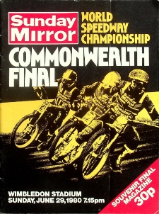 1980 czerwiec 29, Wimbledon, Londyn : Finał Wspólnoty Narodów Indywidualnych Mistrzostw Świata na żużlu